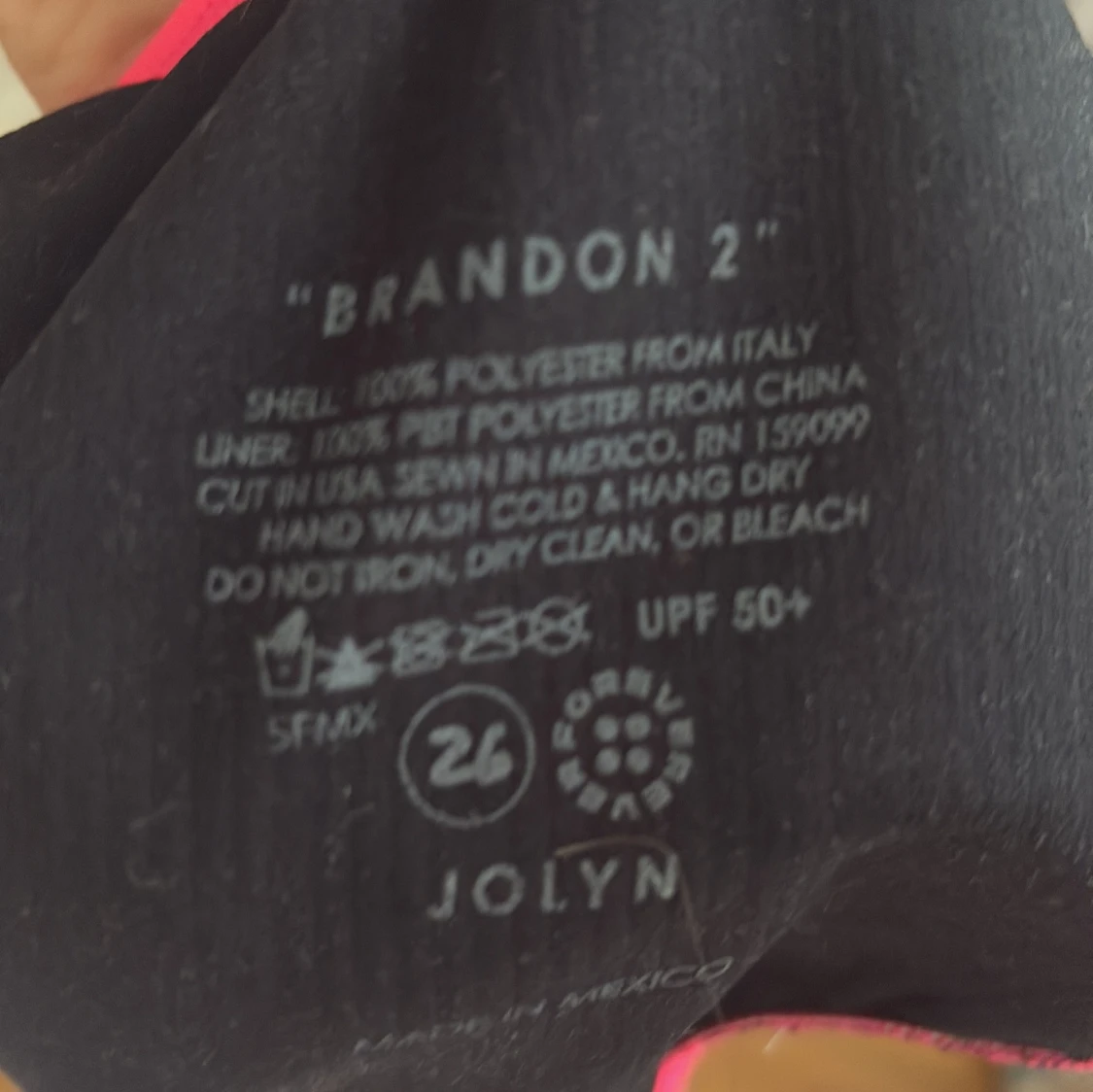 Rosa baddräkt med kaktusmönster från Jolyn - 1