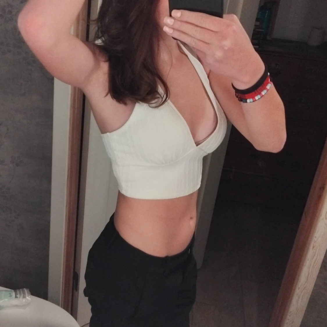 Vit ribbad linnetopp