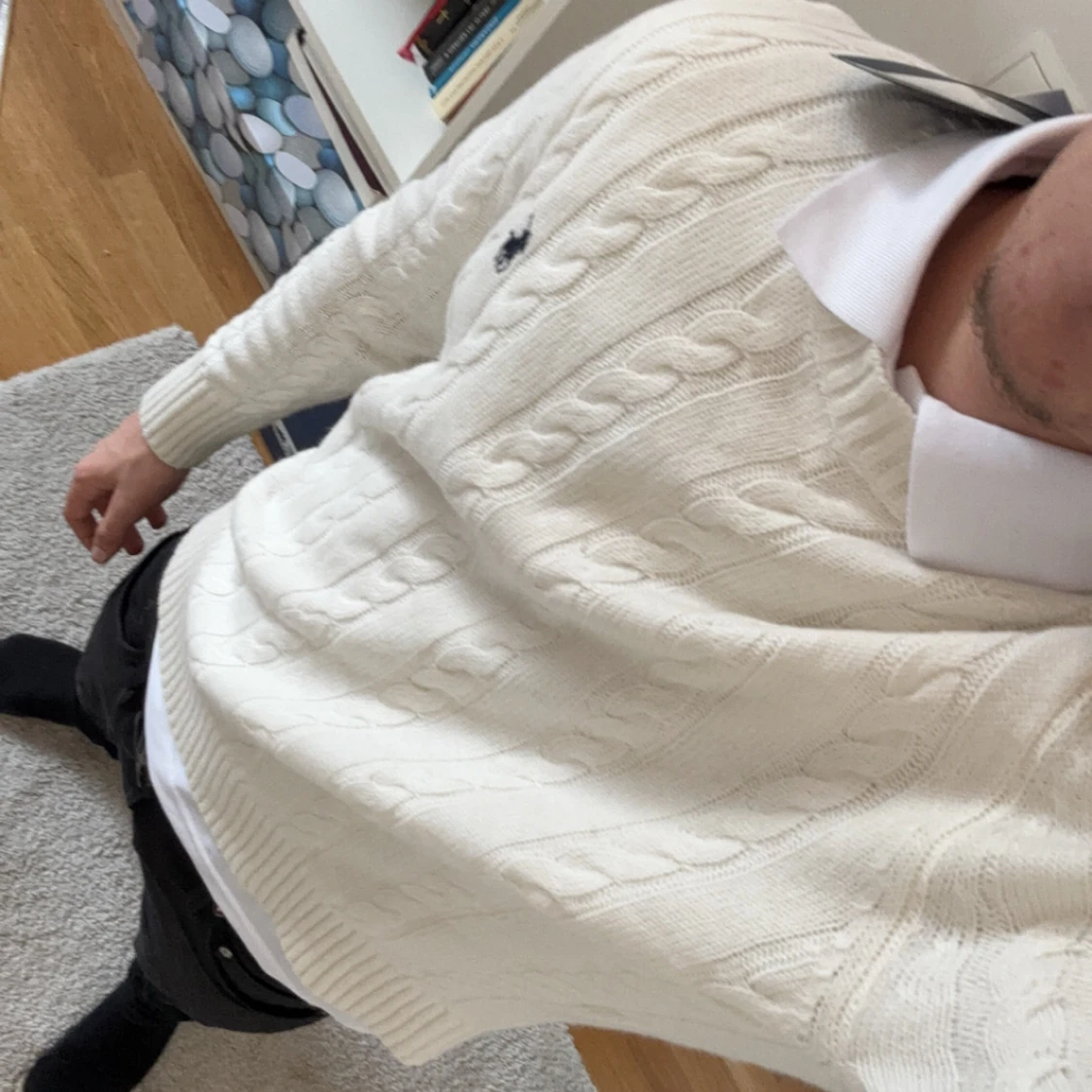 Vit stickad tröja från Polo Ralph Lauren - 3