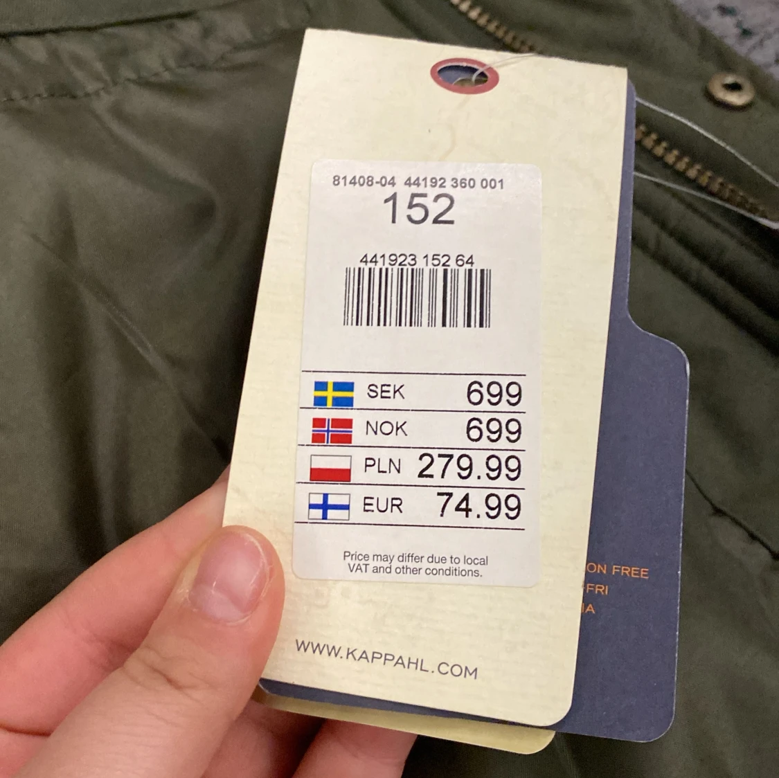 Grön parkajacka  - 92