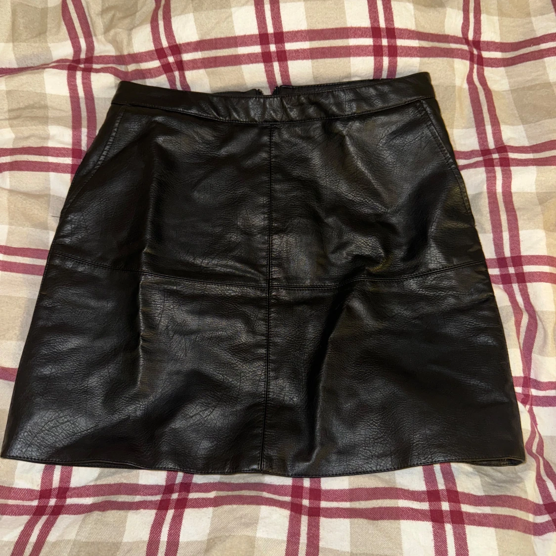 kort kjol faux leather 