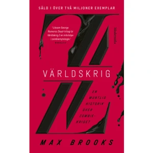 Världskrig Z (pocket) - »Liksom George Romeros Dead-trilogi är Världskrig Z en milstolpe i zombiemytologin.« Booklist »Apocalypse Now i pandemi-stil. Läskigt och uppslukande« USA TodayFör bara tio år sedan var zombiekriget - orsakat av historiens mest fasansfulla pandemi - nära att utplåna hela mänskligheten. En namnlös berättare, motiverad av viljan att bevara de överlevandes erfarenheter från de apokalyptiska åren, bestämde sig för att resa över USA och resten av världen. Världskrig Z består av hans intervjuer med de människor han mött: smugglare och militärer som varit aktivt involverade i kampen, men också vanliga civila som en gång stått ansikte mot ansikte med den här tidens levande - eller snarare odöda - helvete. Vittnesmålen sträcker sig från den ökända byn Nya Dachang i Förenade Kinesiska Federationen, där pandemispåret tog sin början med tolvårige »Patient Noll«, via de namnlösa skogar i norr där otaliga människor sökte tillflykt i kylan, till ett Sydafrika där Redekerplanen ingav mänskligheten hopp, till ett outsägligt pris.I svensk översättning av Niklas Darke.MAX BROOKS, född i New York 1972, är en amerikansk författare och skådespelare, son till regissören Mel Brooks. Världskrig Z är hans andra bok, som har blivit en stor internationell succé och förvandlats till både film - med Brad Pitt och Mireille Enos i två av huvudrollerna och dataspel. Boken har sålt i över två miljon exemplar världen över.»Intervjuerna är så skickligt skrivna att man dras med och får svårt att skilja mellan fakta och fiktion. Brooks går verkligen in i de olika rollerna och ser kriget från de olika vinklarna. Jag är djupt imponerad.« Pocketlover»Det är skrivet med sådan inlevelse och övertygelse att man köper hela konceptet med hull och hjärna. Man nästan glömmer bort att det är zombiearméer som brölar i frontlinjerna. Torra och vetenskapsbaserade fakta varvas med hisnande actionäventyr och bisarra överlevnadshistorier.« Rysarnytt     Format Pocket   Omfång 432 sidor   Språk Svenska   Förlag Modernista   Utgivningsdatum 2022-06-03   Medverkande Niklas Darke   ISBN 9789180237444  