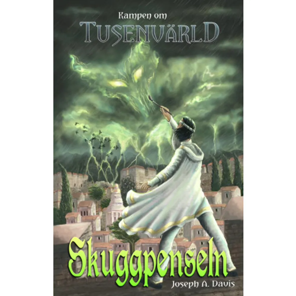 Del tre i Kampen om Tusenvärld som har utsetts av Fantastikrådet till Sveriges bästa fantasyserie för läsålder 9-12 år. Pallantors vita murar håller på att tappa sin kraft, och därmed riskerar staden att förlora sitt skydd mot fördunklarna som ödelagt otaliga domäner. Pallantors akademi, där Julia, Edvin och Kasir tränar sina skaparkrafter, gör sig redo för en strid vars like Tusenvärld aldrig sett.Samtidigt ägnar sig Julia åt egna förberedelser. Med hjälp av sin pappas återfunna dagbok söker hon bortglömda vapen som kan bli stadens räddning. Men i dagboken hittar hon fler hemligheter än hon räknat med hemligheter som kan vara ännu farligare än den kommande striden.Kampen om Tusenvärld Skuggpenseln är den tredje boken i serien, en fängslande fortsättning som utforskar nya sidor av de magiska världar och färgstarka karaktärer som tusentals läsare har lärt känna och älska. SAGT OM SKUGGPENSELN:Berättelsen är väldigt bra skriven med oväntade vändningar. Världsbygget är välgjort och det är lätt att tänka sig in i miljön. Boken skildrar spelet mellan gott och ont på ett spännande sätt. Lilly, 13 år Boken var otrolig, kunde inte sluta läsa och slutet fick mig att ropa till flera gånger. Vill läsa nästa del direkt. Michaela, 30 år Spännande och bra! Man ville läsa mer hela tiden och inte lägga ifrån sig den. Vincent, 10 år En bra bok att läsa tillsammans med sitt barn. Den ger många goda samtal! Magdalena, mamma Format Inbunden Omfång 250 sidor Språk Svenska Förlag Stevali barn Utgivningsdatum 2022-04-14 Medverkande George Rosvall Medverkande Thomas Buxton ISBN 9789189228344 . Böcker.