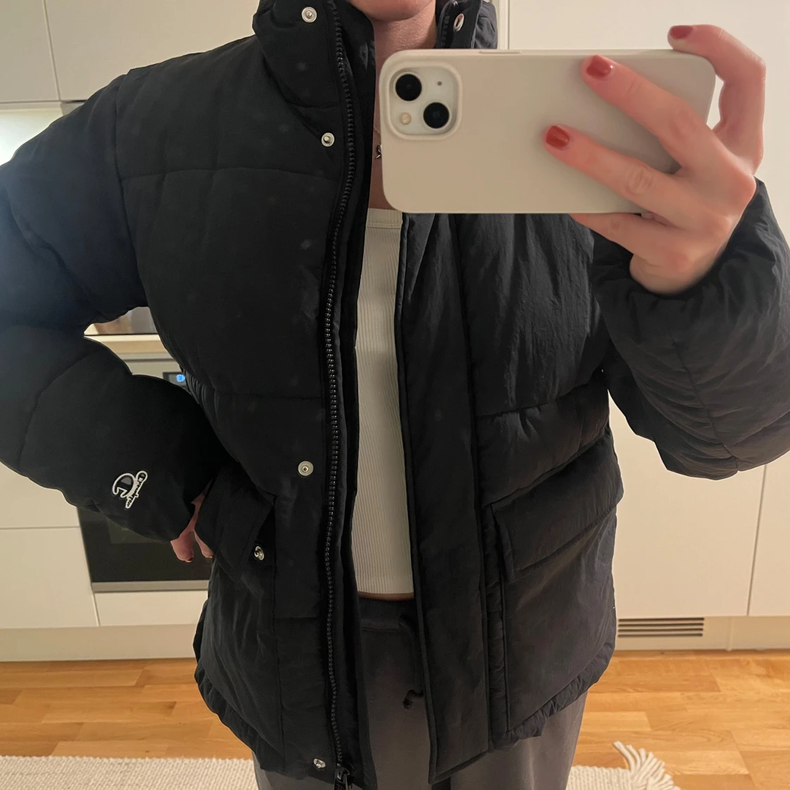 Svart pufferjacka från Champion