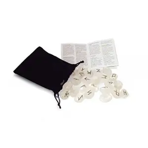 Equilibrium, wisdom, evolution. Set includes 25 runes, contained in an elegant velvet purse, with box and instructions.