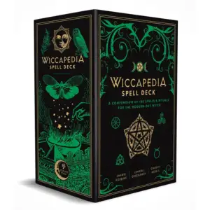 This handy, gorgeous spell deck for contemporary Wiccans brings together 100 key spells and rituals from the bestselling Modern-Day Witch series.  What magic do you wish to create? With 100 key spells, this stunning deck from the expert authors of the bestselling Wiccapedia books covers everything the modern witch needs. There are spells for: Love; Self-Care; Protection; Healing; Money and Career Success; Cleansing and Purification; Meditation, Spirituality, and Sabbats; and Pets and Nature. An accompanying booklet provides the necessary basics on Wicca, instructions, and advice on using the cards. The beautiful, portable, keepsake box features foil stamping, and each card is handsomely illustrated with category “suits” on the back.