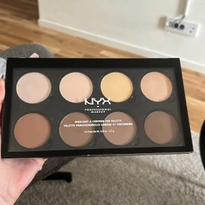 Sminkpalett - smink palett med olika färg på bronzer och puder, highlighter