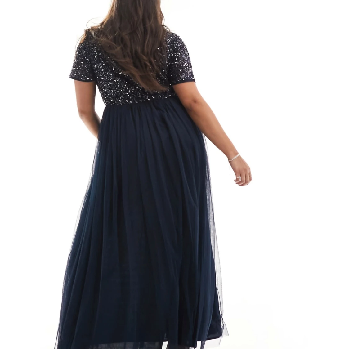 Marinblå balklänning - 91