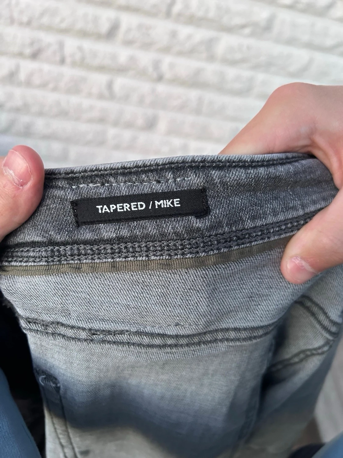 Gråa slim fit jeans - 3