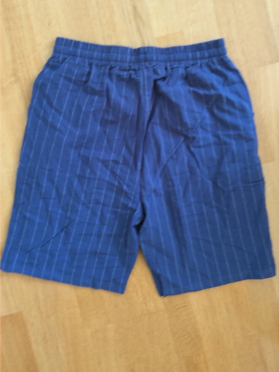 Blå randiga linne  shorts med snörning - 1