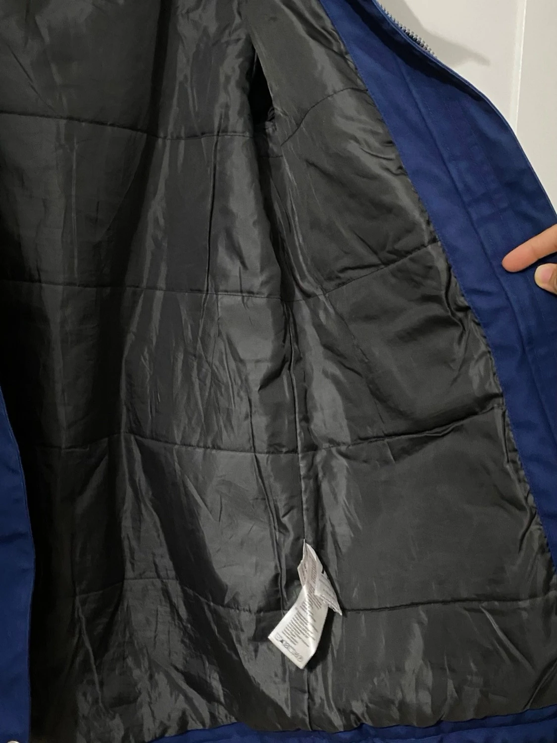 Mörkblå parkas med fuskpälsfoder - 6