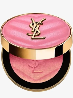Lyxigt rosa rouge i rund dosa - Säljer ett exklusivt rosa rouge från Yves Saint Laurent i en rund dosa med guldfärgade detaljer och YSL-logga på locket. Rouget har en silkeslen textur och en fräsch rosa nyans som ger kinderna ett naturligt glow.