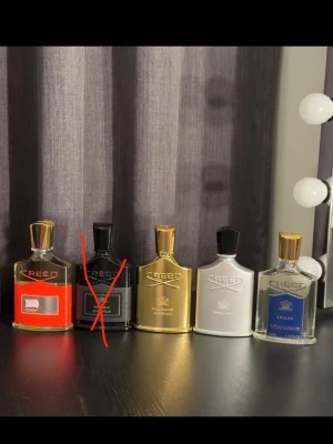 Creed parfym - säljer 4 creed parfymer. millesime imperial, himalaya ( råkade lågga svart kork men skickar med silver) och Erolfa. 1700 kr styck. helt oanvända och nya. hör av dig vid intresse