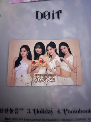 Aespa x Shin Ramyun OFFICIAL photo card! - Official Aespa x Shin Ramyun from a ramen 5 pack. Limited edition for aespa lovers! 