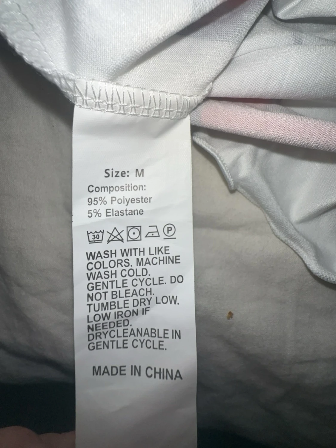 Vit pyjamas med hjärtmönster - 1