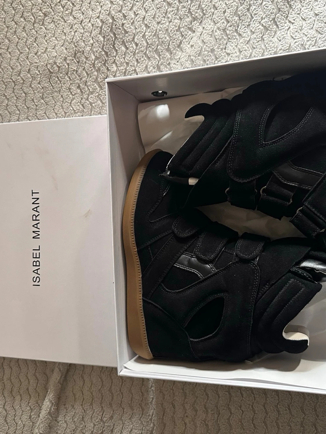 Isabel Marant svarta high top sneakers
