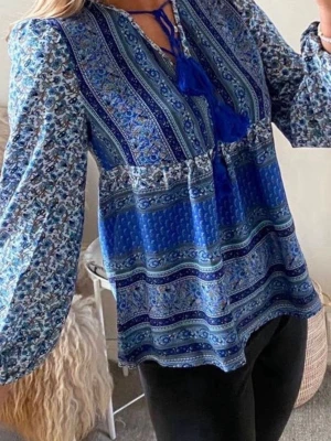 Blommig blus - S/M