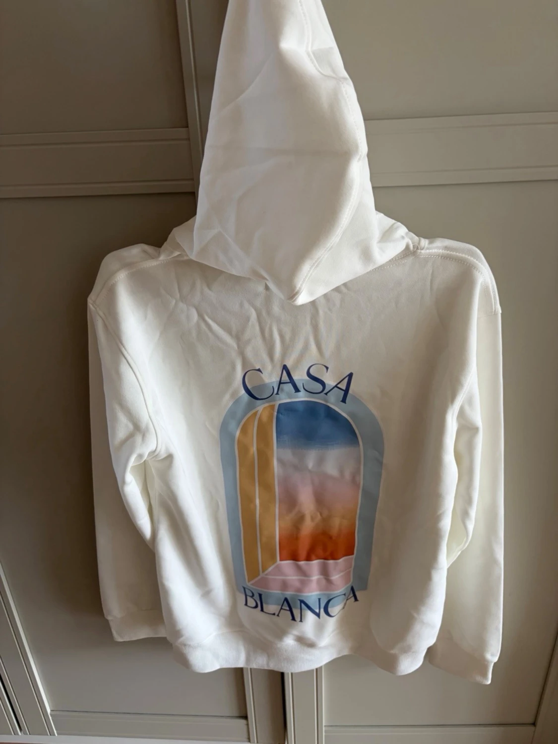Vit hoodie med tryck från Casablanca - 1
