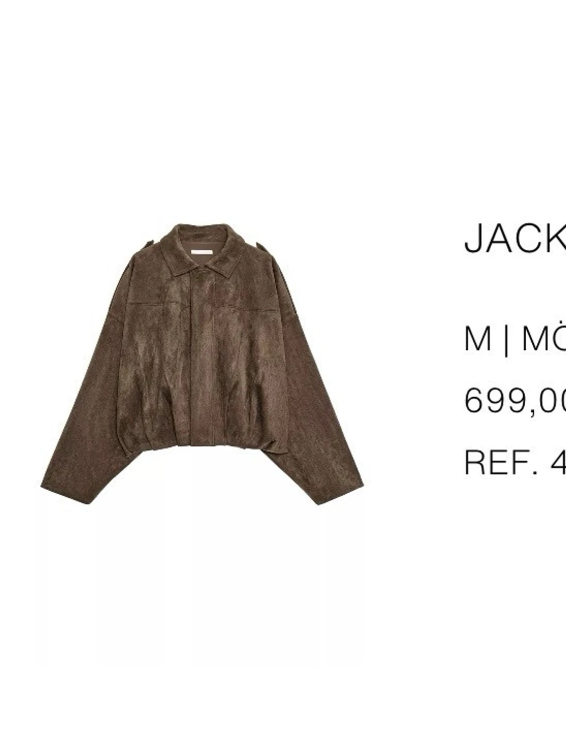 Brun oversized mockajacka