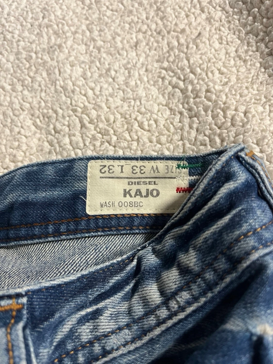 Blå raka jeans med slitningar - 5