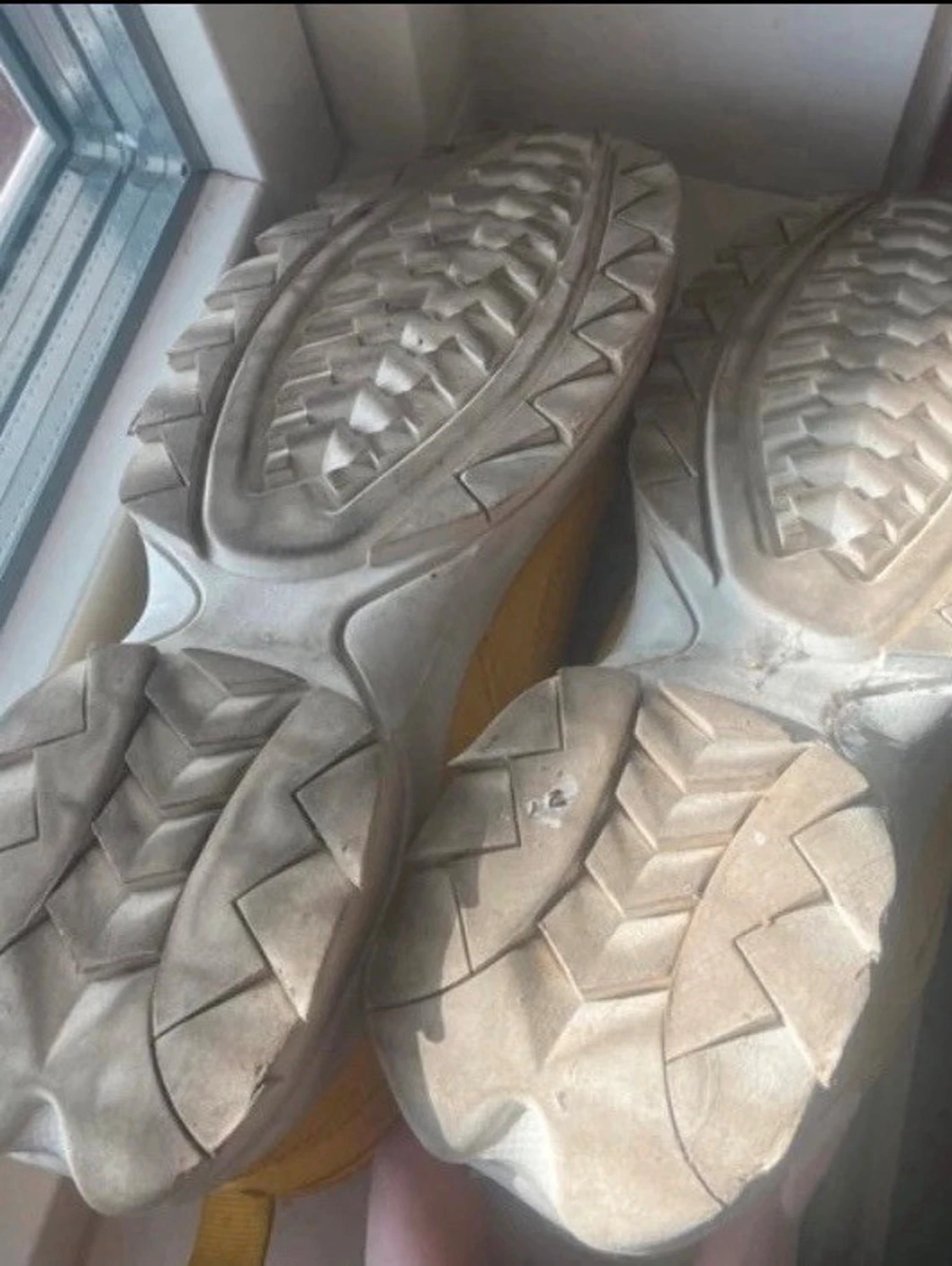 Gula chunky sneakers med platåsula - 4