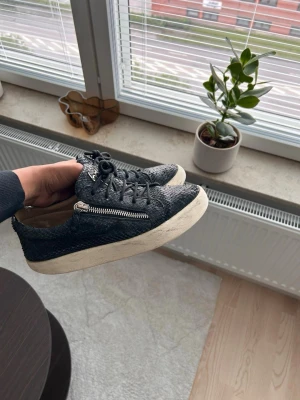 Giuseppe Zanotti skor - Skor från Giuseppe Zanotti i ormskinn, riktigt unika och snygga. Perfekta inför skolstarten!  Storlek 42.  Skolåda medföljer. Hör av er vid frågor! Priset är något förhandlingsbart vid snabb affär!