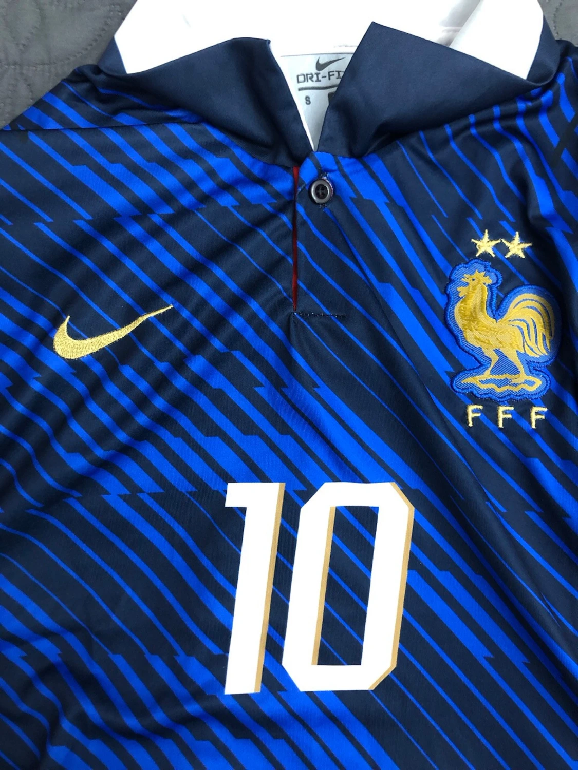 Blå Frankrike fotbollströja Mbappé - 5