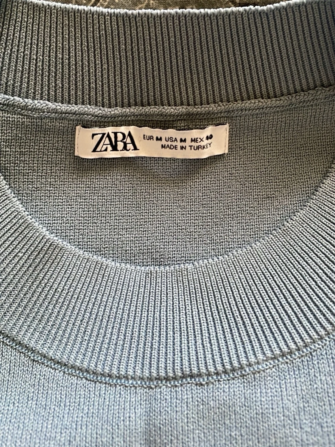 Ljusblå stickad tröja från Zara - 1