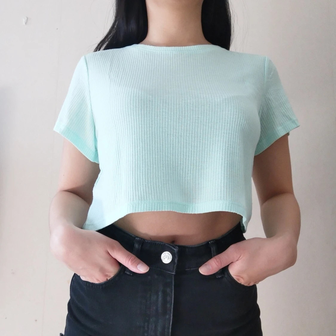 Ribbad magtröja - 90