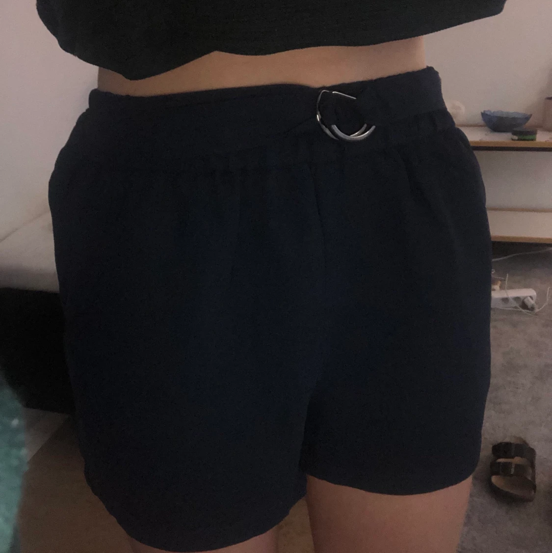 Navyblå Only shorts XS
