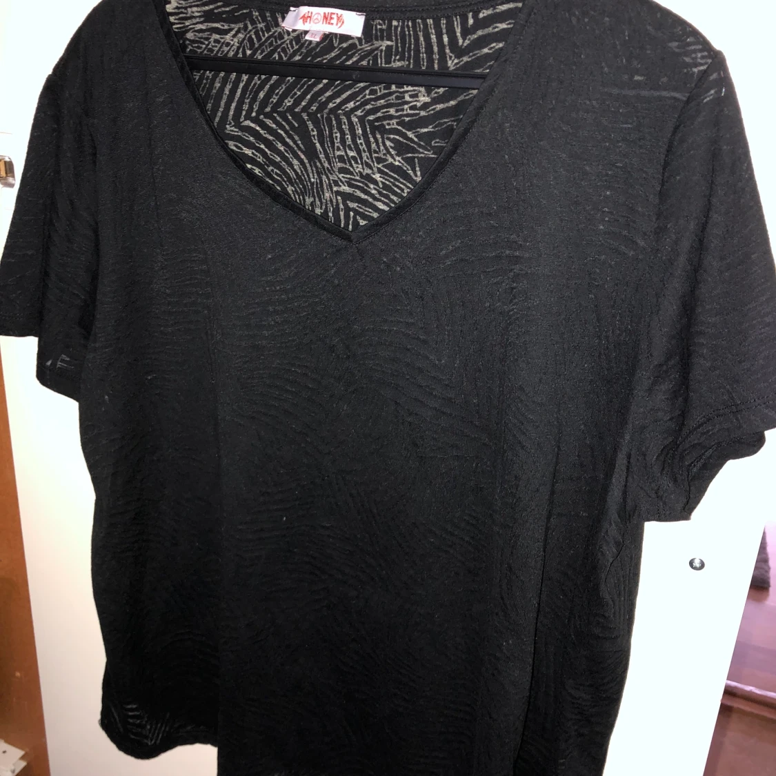 Svart kortärmad tröja