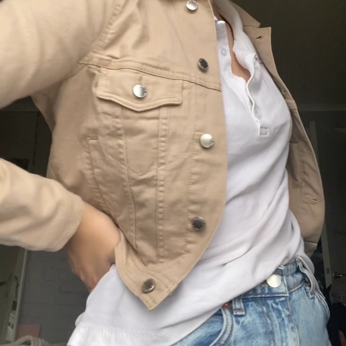 Jeansjacka beige - 90