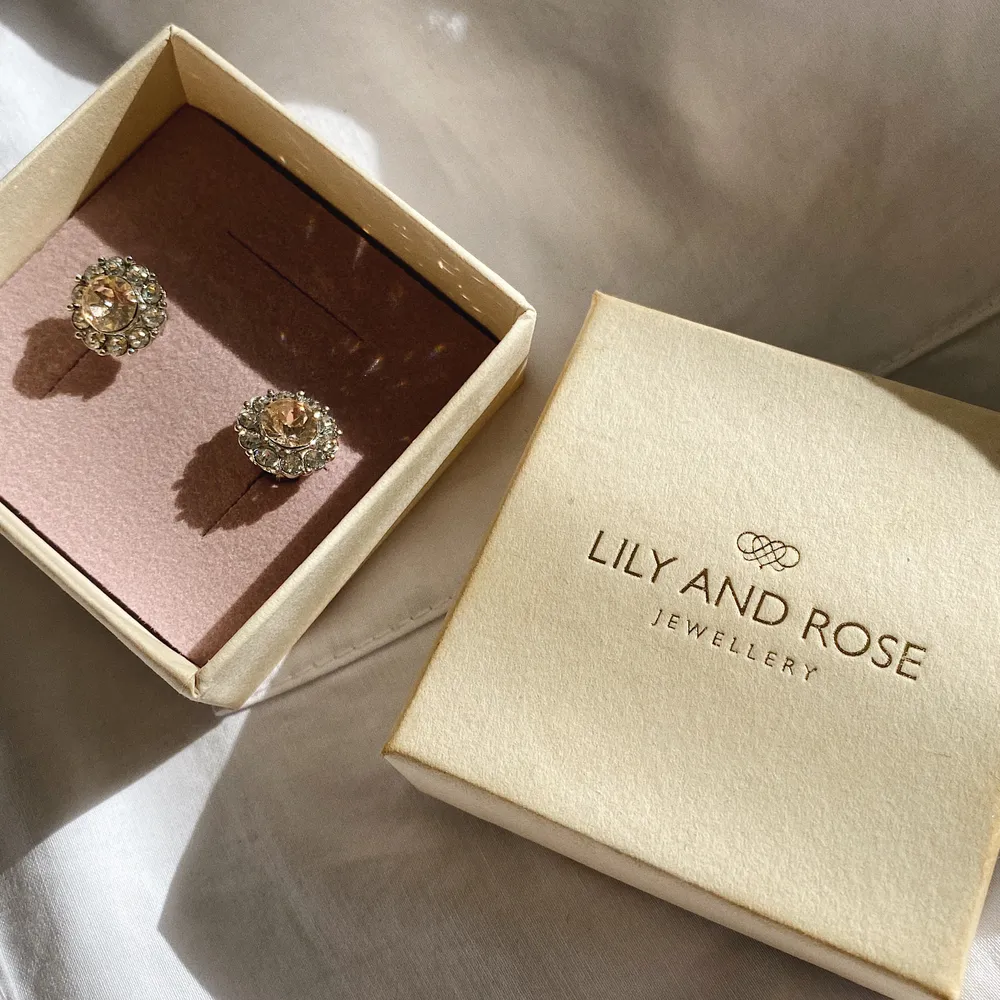 Rosa små gulliga öronhängen från Lily and Rose. Aldrig använda. Nypris 300 kr, säljer för 150 kr, frakt ingår. . Accessoarer.