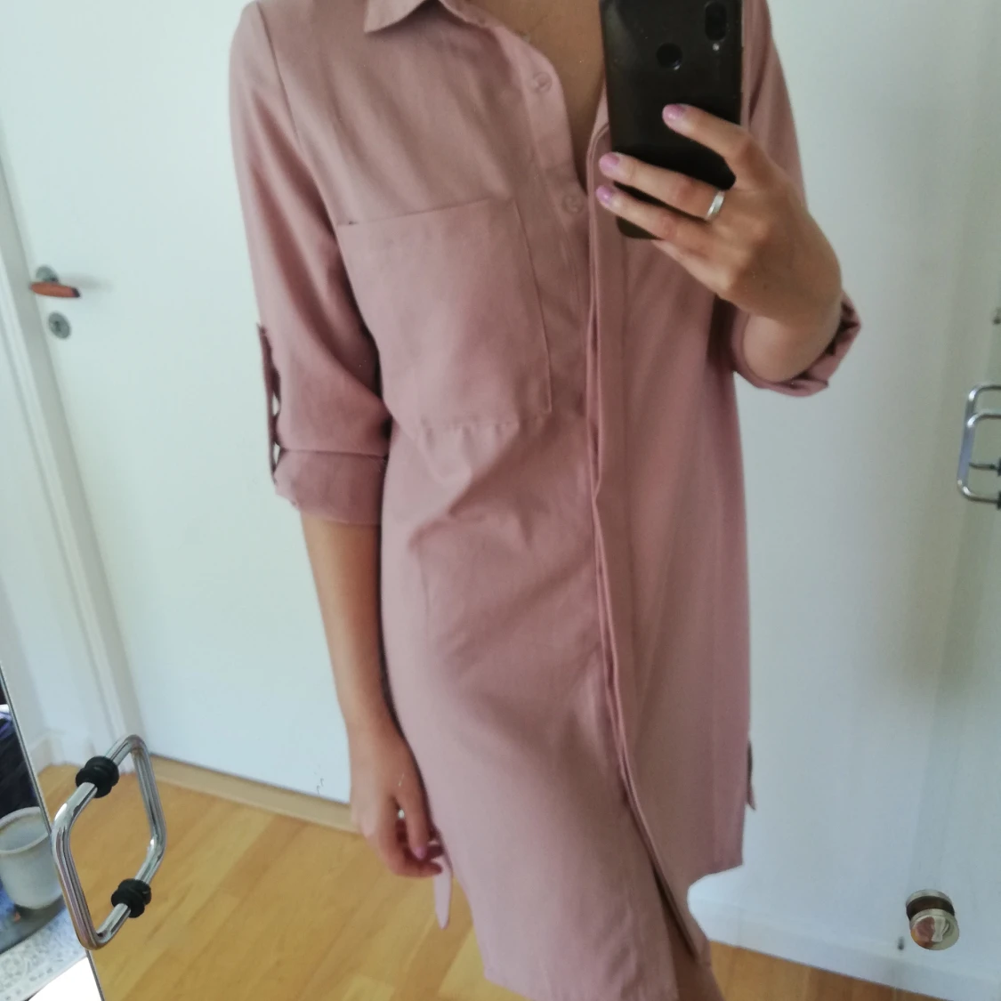 Rosa skjortklänning strl 36  - 91