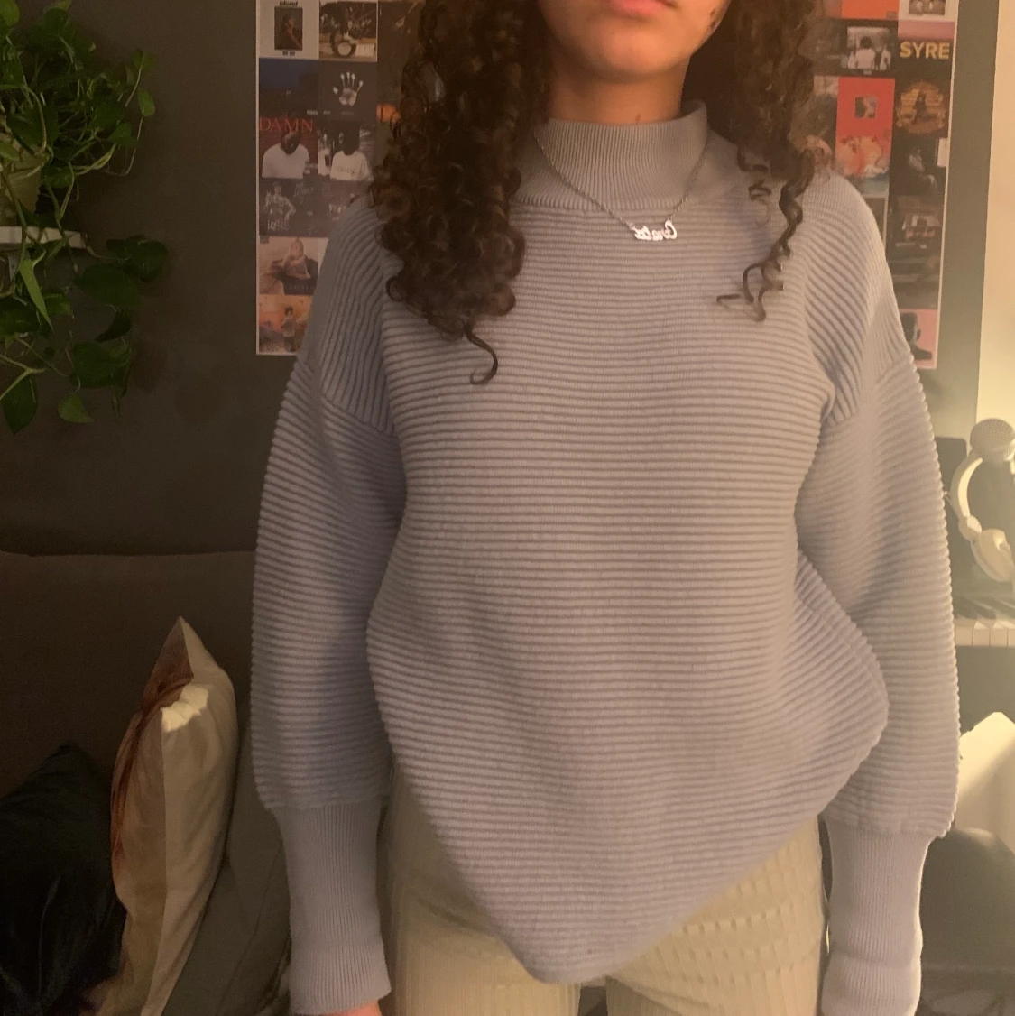 Ljusblå tröja / sweatshirt - 90