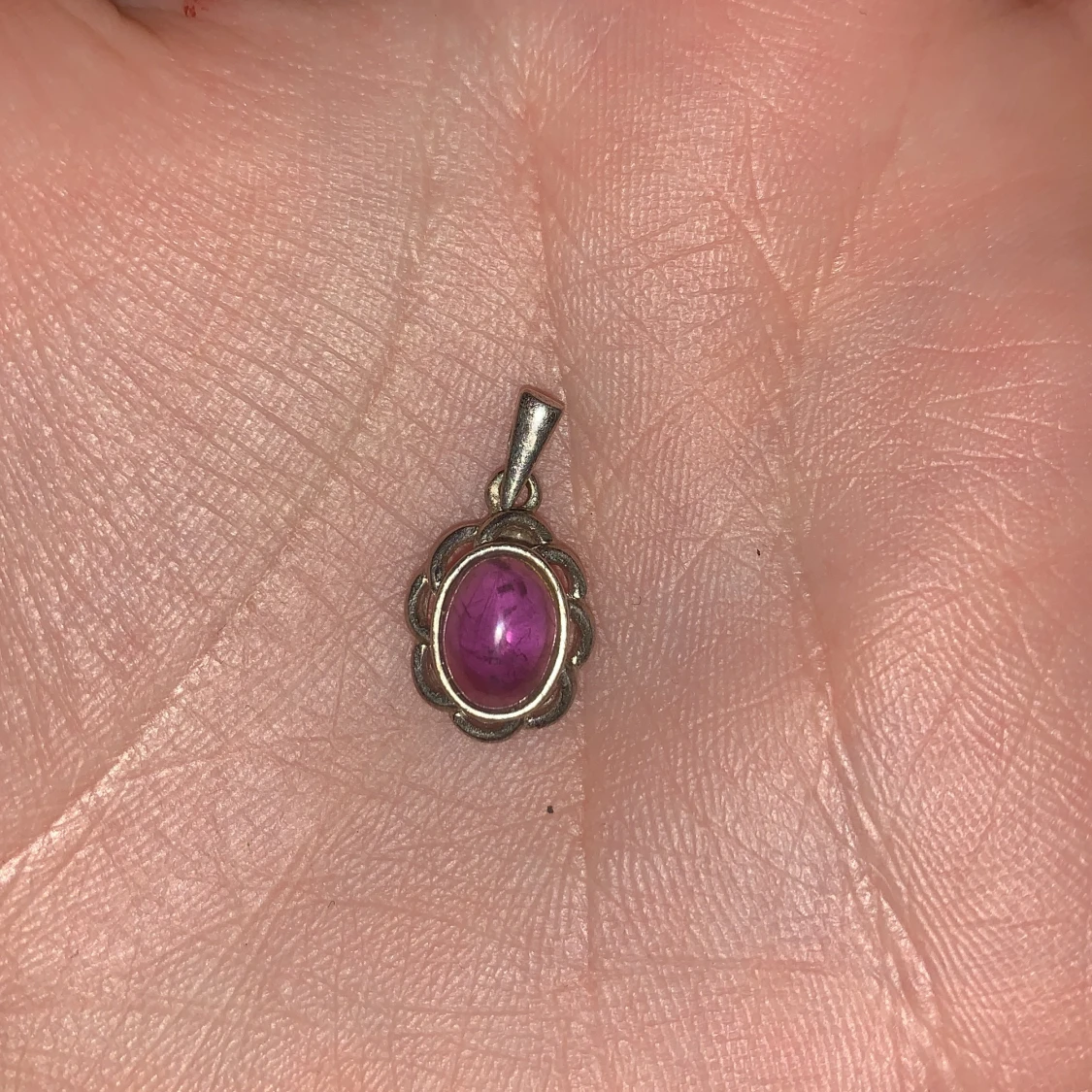 Hängsmycke, opal, silver - 90