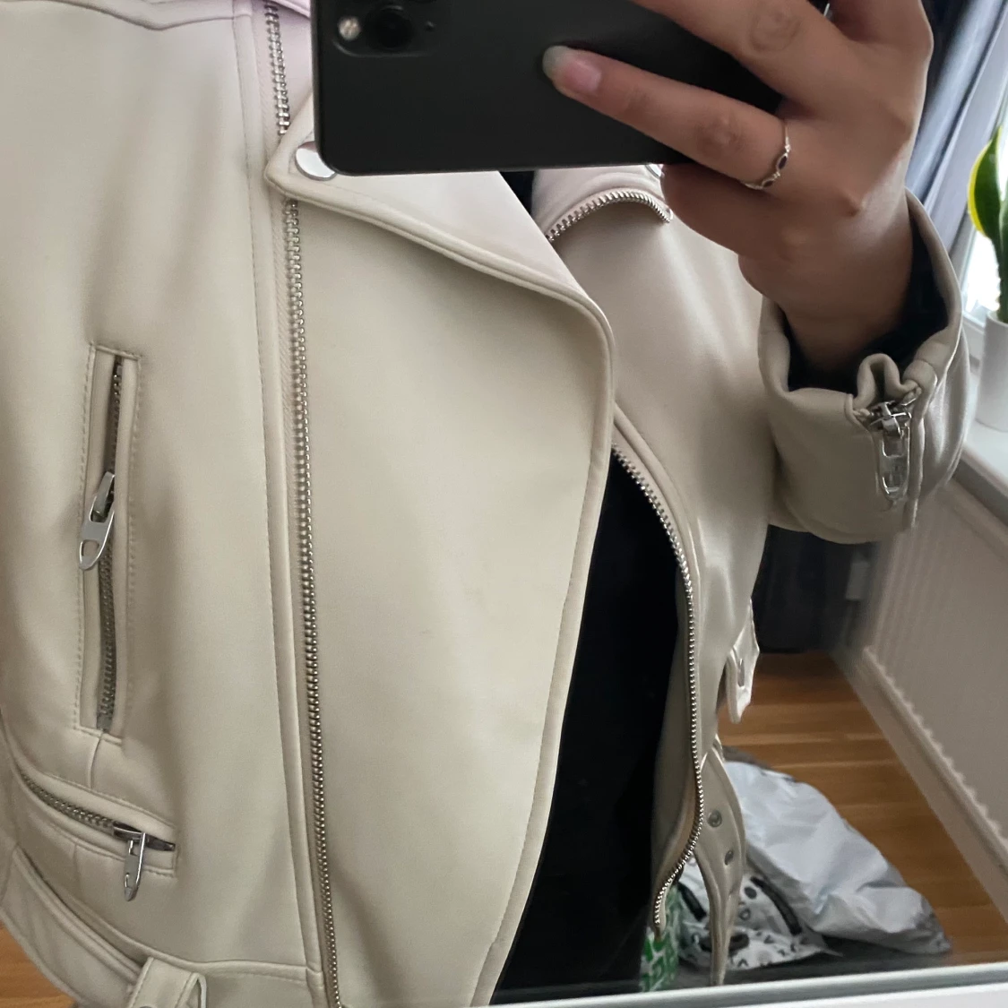 Beige/rosa jacka  - 90