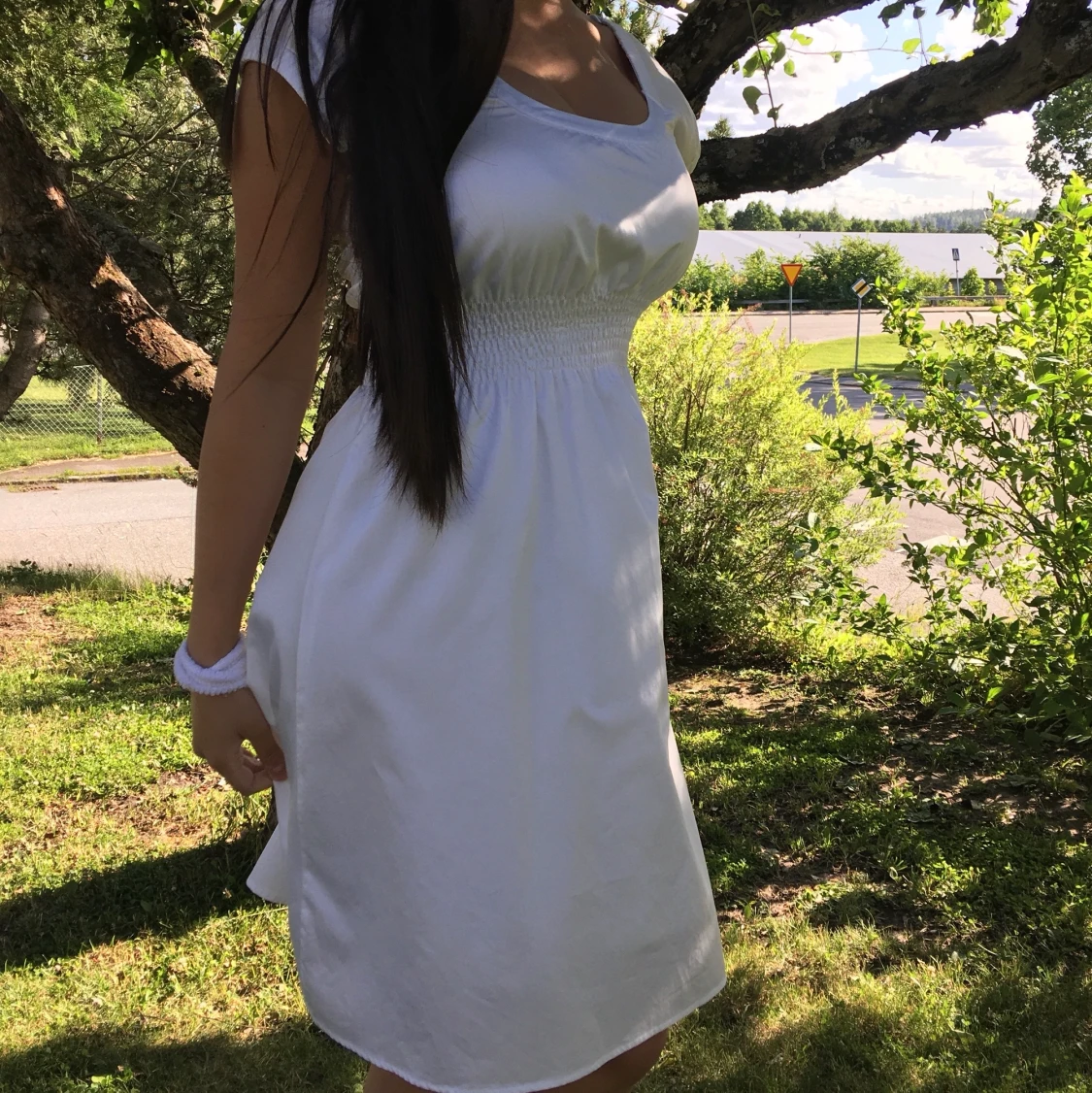 Vit sommarklänning - 90