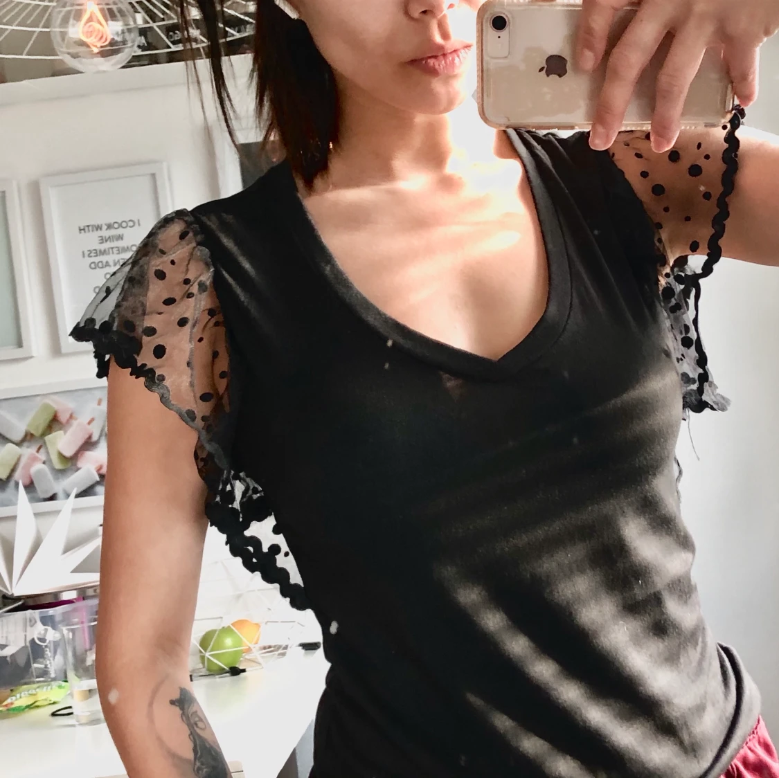 Tröja med volangärmar