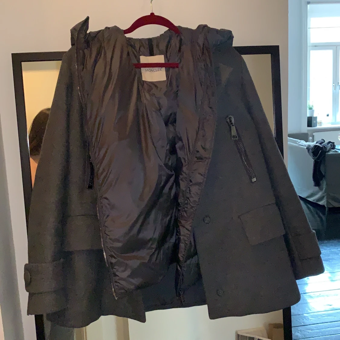 Moncler Euphemia grå (M) - 90