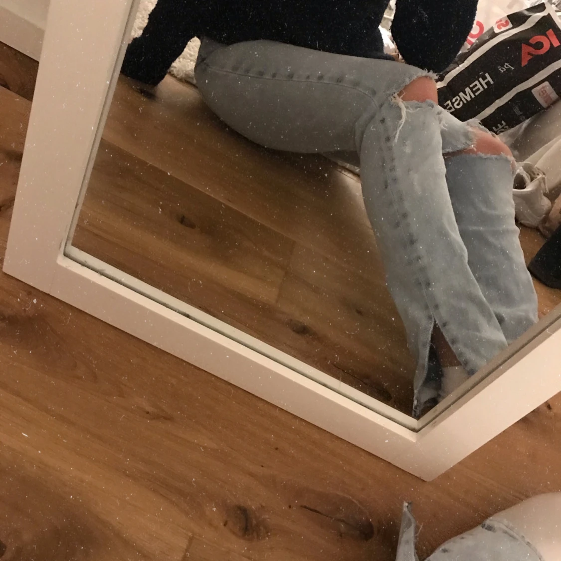 Ljusblå bootcut/straightleg jeans  - 91