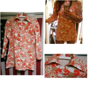  - Vintage klänning från 60-talet, passar stl S-M. 