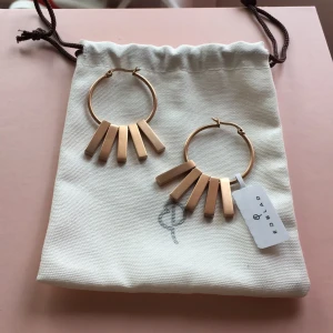  - Helt oanvända Edblad-örhängen (säljer även matchande halsband!) i matt roséguld. Säljes pga att det inte är min stil. Perfekt att ge bort i present då även den söta presentpåsen medföljer! ✨