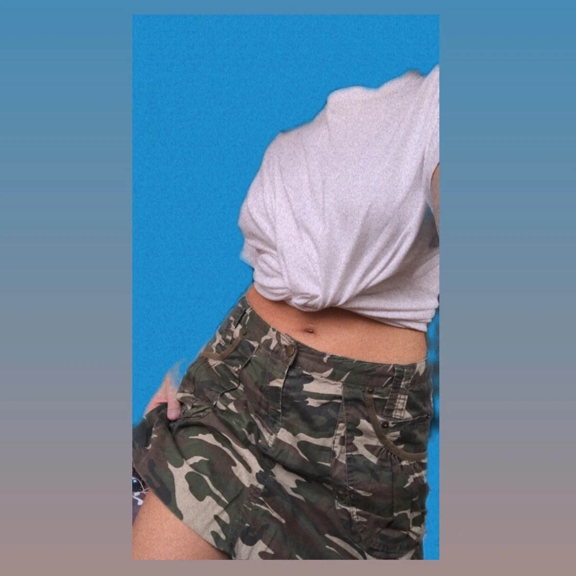 Minikjol i militärmönster!