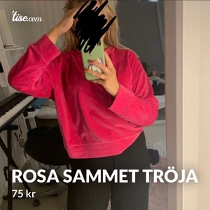 Rosa sammet tröja - Superfin och skön sammetsrosa tröja från zara, nästan aldrig använd. Stl M