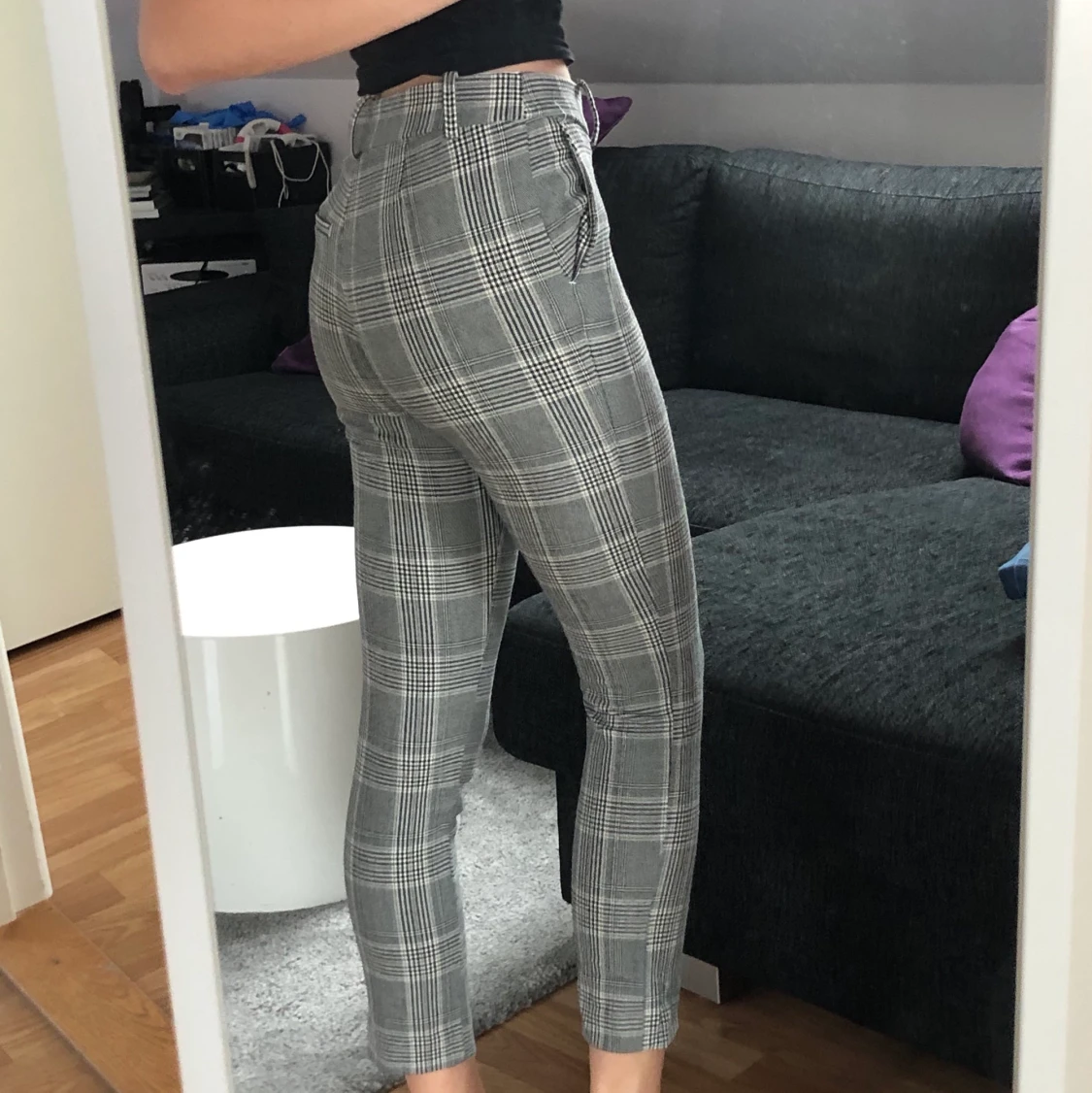 Rutiga kostymbyxor - 90