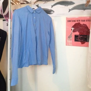  - Babyblå, småprickig, 60-tals blus från Zara.
Nästan aldrig använd