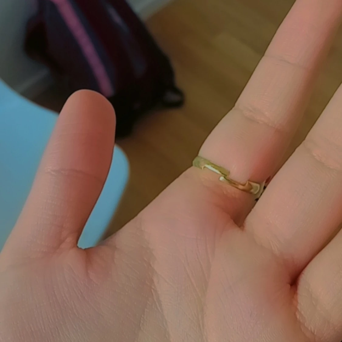 handmade smiley face ring  - 90