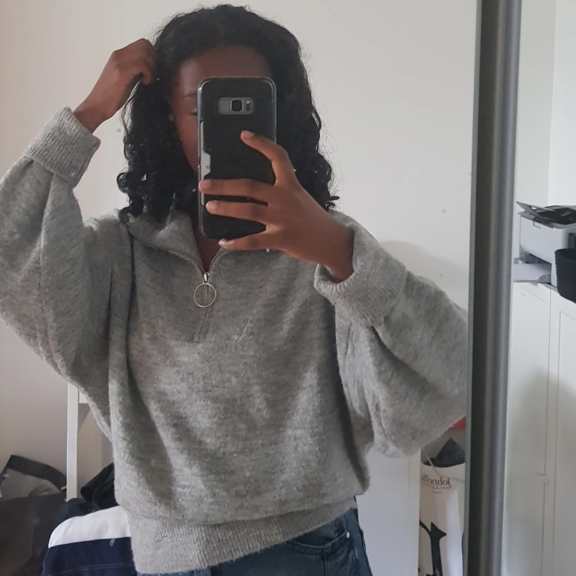 Tjocktröja med dragkedja - 90