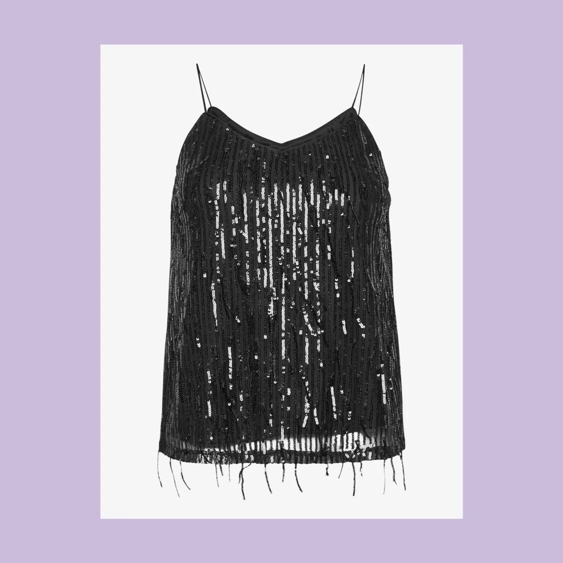 Partytopp med paljetter